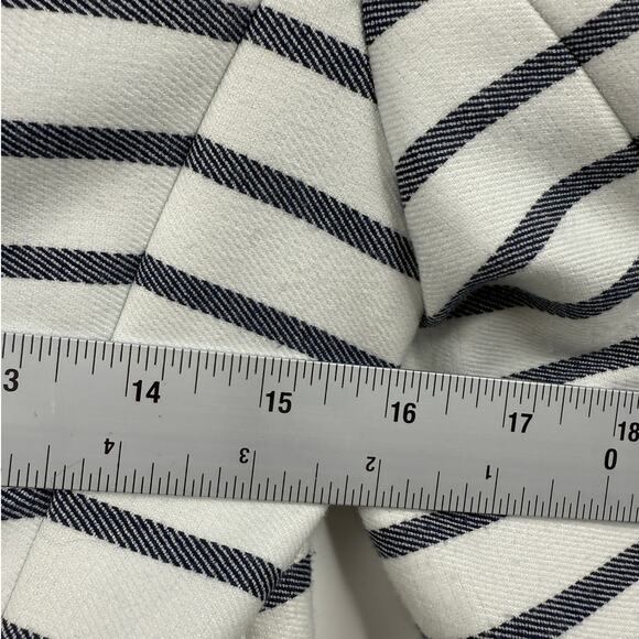 Zara Blazer Womens Nautical Single‎ Breast Stripped Blue White Size Small - Picture 9 of 11